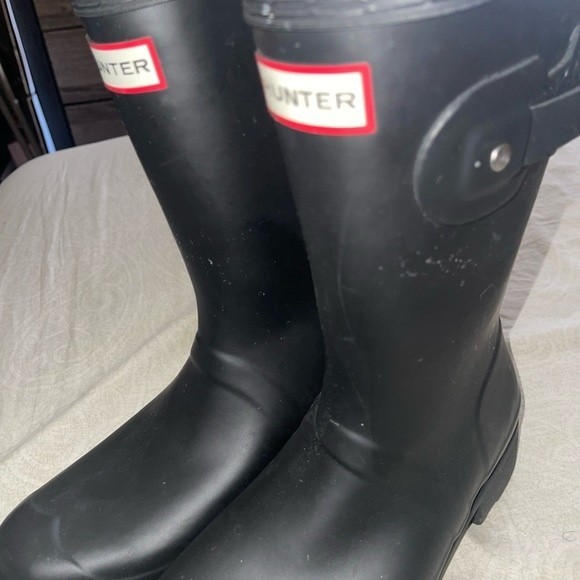 WOMENS PRELOVED HUNTER RAIN BLACK BOOTS SIZE 9 - Picture 4 of 7